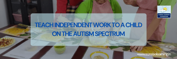 TEACH INDEPENDENT WORK TO A CHILD ON THE AUTISM SPECTRUM