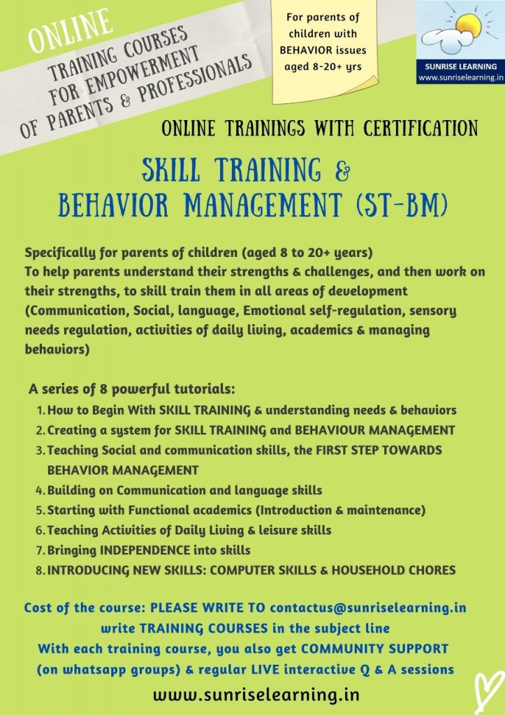 Skill training & behaviour management